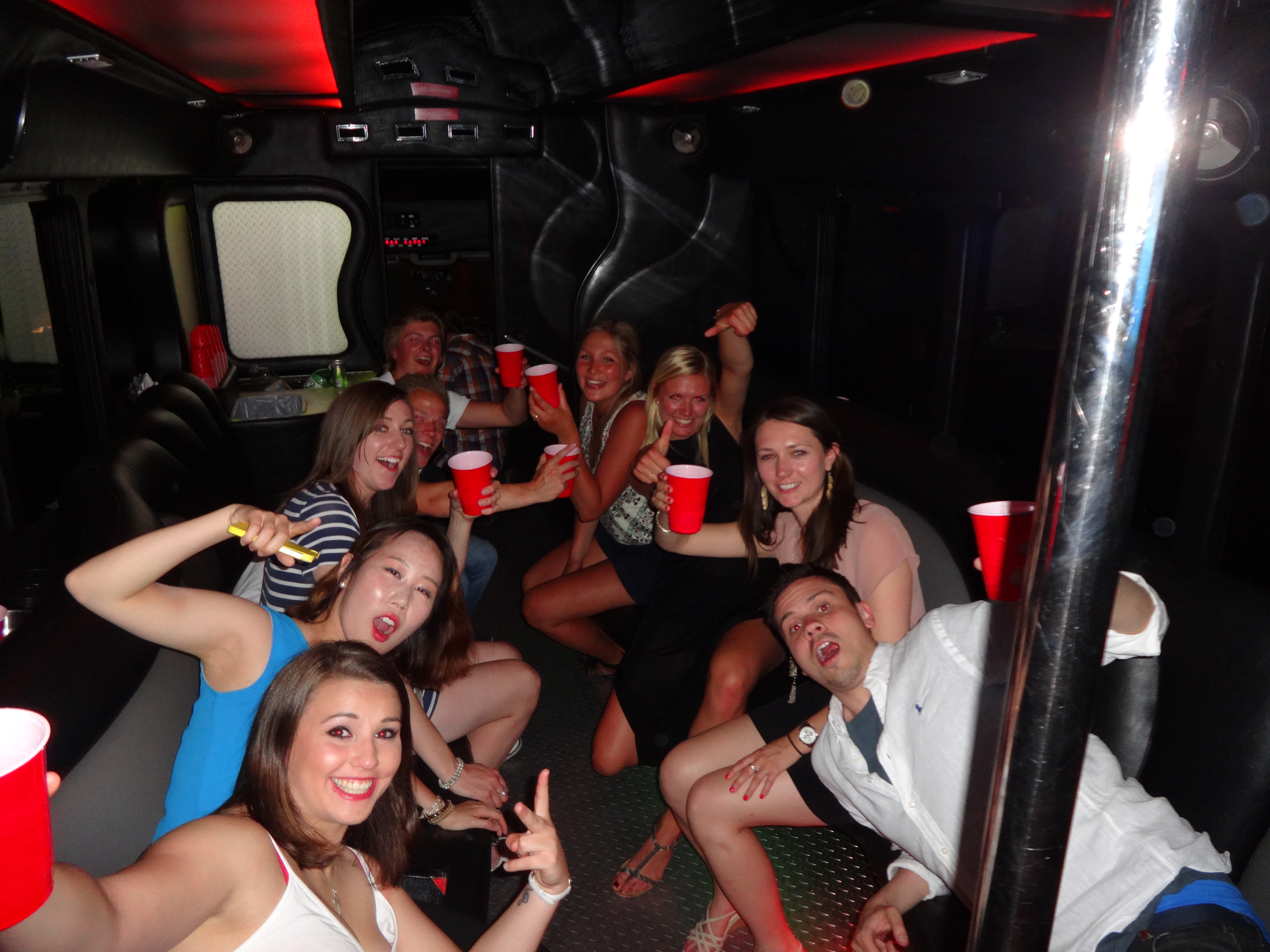 Riding in the Party Bus in Vegas